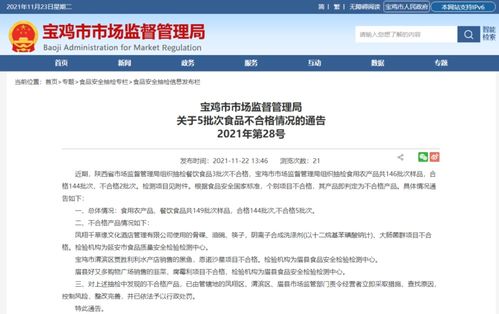 寶雞市市場監(jiān)督黑榜 多家市場、飯店及酒店食品質(zhì)量不合格被通報(bào)